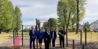 Торжественная церемония открытия в агрогородке Старо-Борисов спортивной площадки
