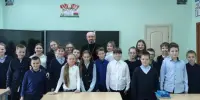 Состоялась встреча учащихся с настоятелем храма Д. Солунского отцом Сергием
